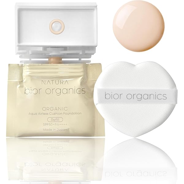 BIOR オーガニックアクアエアレスクッション美容液ファンデーション bior organics】オーガニックアクア エアレスクッション